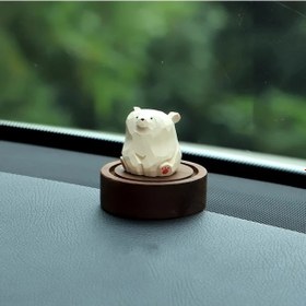 Resim Honeybeeshop Geri Dönüştürülmüş Ahşap Beşik Yuvarlak Taban Koku Difüzörü - Elektriksiz Uzun Ömürlü Araba Kokusu 