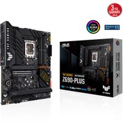 Resim ASUS TUF GAMING Z690-PLUS Intel Z690 LGA1700 DDR5 6000 DP HDMI 4x M2 USB3.2 AURA 