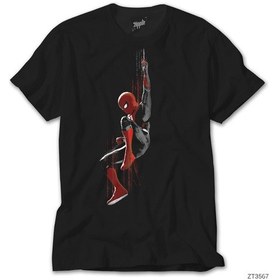 Resim Spiderman Splash Siyah Tişört Siyah 