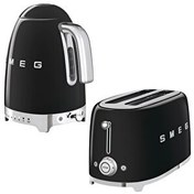 Resim Smeg KLF04BLEU Siyah Isı Ayarlı Kettle ve TSF02BLEU 2x4 Ekmek Kızartma Makinesi Seti 