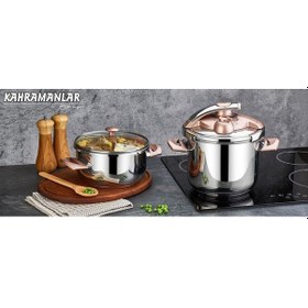 Resim Kahramanlar Delux Rose 4-6 Litre 2'li matik Düdüklü Tencere 2145 