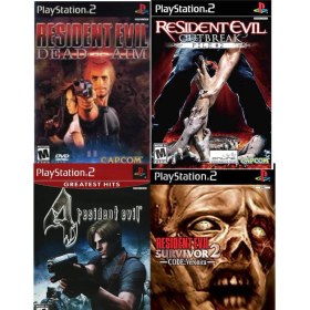 Resim Playstatıon 2 Resident Evil Serisi 4 Oyun Bir Arada Sadece Çipli Cihazlar Için 