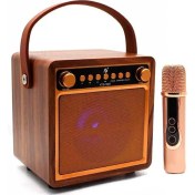 Resim Koçak Elektronik Extra Basslı Kablosuz Mikrofonlu LED Aydınlatmalı 4'' Taşınabilir Bluetooth Hoparlör KTS-1687 