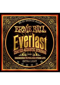 Resim Ernie Ball P02560 10-50 Coated Akustik Gitar Teli 