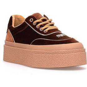 Resim Guja 25k330 Kadın Hakiki Deri Klasik Sneaker Kahverengi Kahverengi 