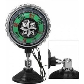 Resim Araç Içi Işıklı Pusula Nostalji Büyük Vantuzlu Pusula 