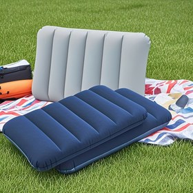 Resim 3 Parça Yetişkin Şişme Kamp Yastığı Seti - 46.99cm x 30.48cm Hızlı Kuruyan PVC Kare Tasarım, Sırt Çantası ve Hava Seyahati için Uygun Kompakt Dış Mekan Minder 