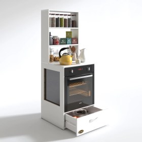 Resim Kenzlife ankastre fırın dolabı gönül byz 165*60*56 mutfak çekmeceli 