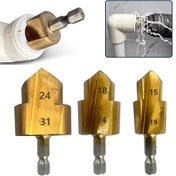 Resim Tek Parça Paket Altıgen Sap PPR Boru Reamer Matkap Ucu, 20/25/32mm Boyutlar, Elektrikli Matkaplarla Uyumlu, Su Borusu Reaming için, Elektrik Gerektirmez 