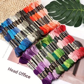 Resim 6 adet, her biri 8 metre uzunluğunda Polyester Nakış İpi Seti - Kolye, Haç İşi, Boncuk İçin Gökkuşağı Renkli İplikler - Elastik Olmayan Dayanıklı Polimer Lifler, El İşi ve Takı Yapımı İçin Uygundur 