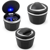 Resim Araç İçi Küllük Işıklı İçi Seramik Mini Model Krom İthal 