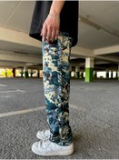 Resim Leox Wear Yeşil Karışık Baskı Desenli Rahat Form Unisex Eşofman Altı 