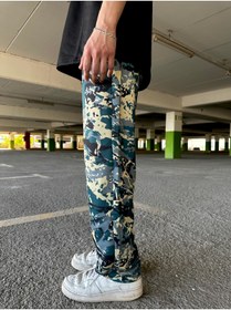 Resim Leox Wear Yeşil Karışık Baskı Desenli Rahat Form Unisex Eşofman Altı 