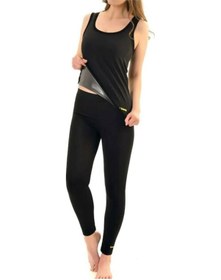 Resim Kadın Siyah Sweet Sauna Termal Tayt Ve Atlet 1 Beden İncelme Garantili Karışık 