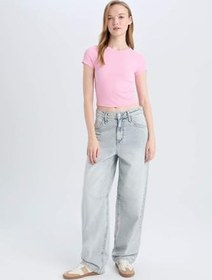 Resim DeFacto Fitted Fitilli Kaşkorse Basic Tişört Kadın 
