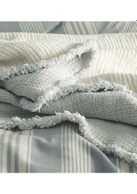 Resim İyi Geceler İstanbul Wendy Müslin Çift Kişilik Mavi Yatak Örtüsü Ve Nevresim Takımı Mavi 