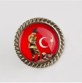 Resim Ay Yıldız Yaka Semeglbl - 88 Rozet-gümüş Rengi Çok Renkli 