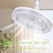 Resim 10 inç Akıllı Tavan Fanı, Kristal LED Tasarımı, Uzaktan Kumanda, Adım Adım Karartma, 360° Dönen Fan Lambası, Yatak Odaları, Mutfaklar, Küçük Odalar ve Mağazalar İçin Uygun, İç Mekan Hava Dolaşımı, Cilalı Kaplama, Çok Hızlı, Sert Kablolu, 85V-265V, İç Mekan Kullanımı, Düz Montaj, Uzaktan Kumandalı Tavan Fanı, Tavan Fanı Lambası 