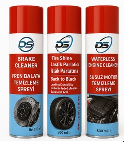 Resim Susuz Motor Temizleyici + Lastik Parlatıcı + Fren Balata Spreyi 