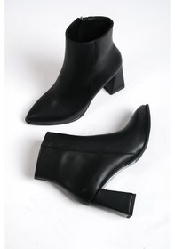Resim Modabuymus Kairobi Siyah Mat Kalın Topuklu Bot 001 