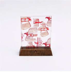 Resim Çatalhöyük Serisi Akbaba Dekoratif Cam Obje 