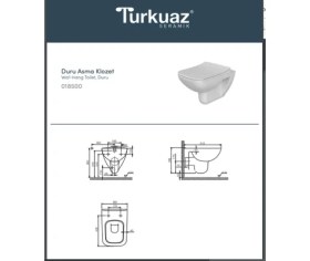 Resim Turkuaz Duru Asma Klozet 
