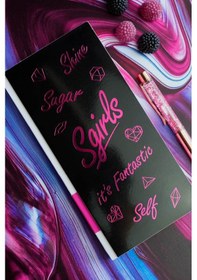 Resim Sgirls- Sert Kapak Planlayıcı Defter 8,5x18,5 Cm , 100 Gr. 80 Yaprak Ivory. Siyah 