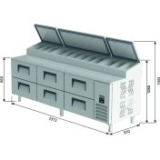 Resim Galleyz Make Up Buzdolabı - 6 Çekmeceli - 237,2X81X109 cm 