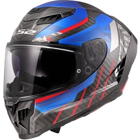 Resim LS2 DRAGON KARBON TRAX MAVİ KASK 