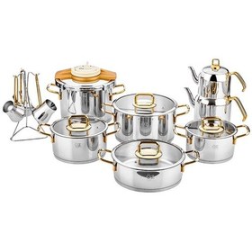 Resim Özlife 420 Enza 18 Prç Çeyiz Seti-Sade Gold 