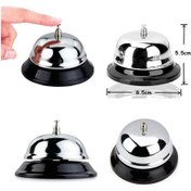 Resim Büro Ev Ofis Dekoru İçin Hediyelik Silver Masaüstü Resepsiyon Zili 