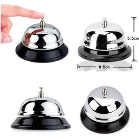 Resim Büro Ev Ofis Dekoru İçin Hediyelik Silver Masaüstü Resepsiyon Zili 