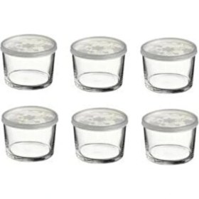 Resim Paşabahçe Kapaklı Cam Saklama Kabı 6'lı Kahvaltılık 220CC FMA07064 