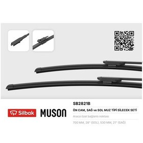 Resim Sılbak Sb2821b Silecek Süpürgesi 700/530mm Muz Tipi Mercedes Gl-class 06 Mercedes Ml-class 05 Mercedes R-cla 