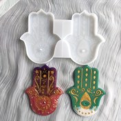Resim Şenlikli Hamsa El Reçine Kalıbı - Takı Dökümü, Mumluklar ve Ev Dekor Aksesuarları İçin Mükemmel 