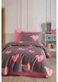 Resim Pike Seti Baskılı Tek Kişilik Jana Pembe Pembe 
