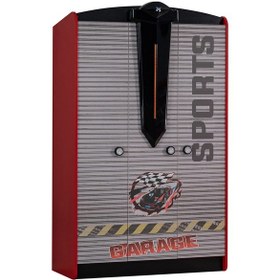 Resim Setaymobilya Sports Çocuk Odası - Vento Arabalı Yatak, Dolap, Masa - Kırmızı 