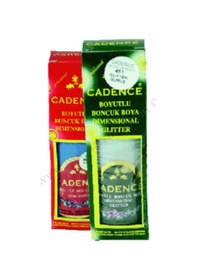 Resim Cadence Boyutlu Boncuk Boya 50Ml Glitter Simli 450 Altın 