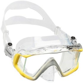 Resim Colludenizcilik Cressi Liberty Triside Dalış Maskesi Clear/Yellow/Silver 