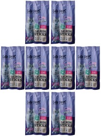 Resim Cute Faces Somonlu Kedi Stick Salmon Kedi Ödül Çubukları 8 Adet 3'lü 