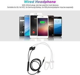 Resim Sonew 2 Renk İsteğe Bağlı Hava Tüpü Kulaklık, Erkek ve Kadın Spor ve Seyahat için Thansparent Kullanıcı Dostu Hava Tüpü (siyah) 