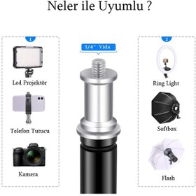 Resim Stüdyo Fotoğraf Çekimleri İçin 210 Cm Uzunluğunda Tripod 