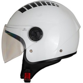 Resim Ncr Air Ece Belgeli Çenesiz Kask Beyaz 