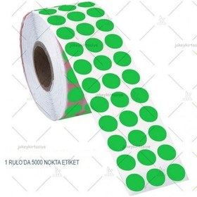 Resim Tanex Işaretleme Nokta Etiketi 10Mm 5000Adt Yeşil Nokta Etiket 