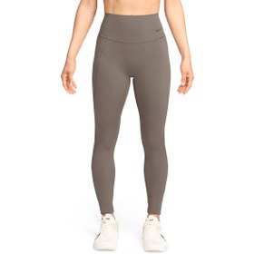 Resim Nike Universa Dri-Fit Kadın Kahverengi Antrenman Tayt HQ6810-233 