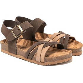 Resim Sandalet Kadın Mar-25y-175-04 John May Kahve Multi Kahve Multi 