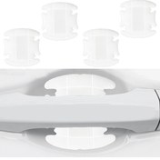 Resim Oto Aksesuarcım Dış Kapı Kolu Koruma Bandı Silikon 4 Parça Beyaz 