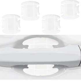 Resim Oto Aksesuarcım Dış Kapı Kolu Koruma Bandı Silikon 4 Parça Beyaz 