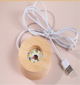 Resim Ledli Usb'li Ahşap Standlı Astronot Temalı Kristal Küre Renkli Rgb Led 3d Oda Masa Ve Gece Lambası Kar Küresi 