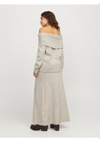 Resim Jack & Jones Kadin Madonna Yaka Yün Karisimli Kazak - Minka - 12264129 Fog 